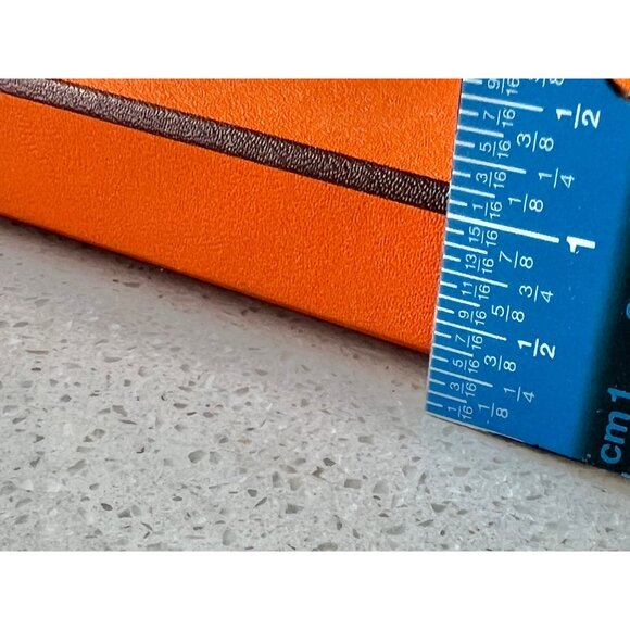 Hermes Orange Scarf Gift Box With Tissue Paper 9 3/8” x 9.5” x 1” Luxury Storage - Picture 12 of 13